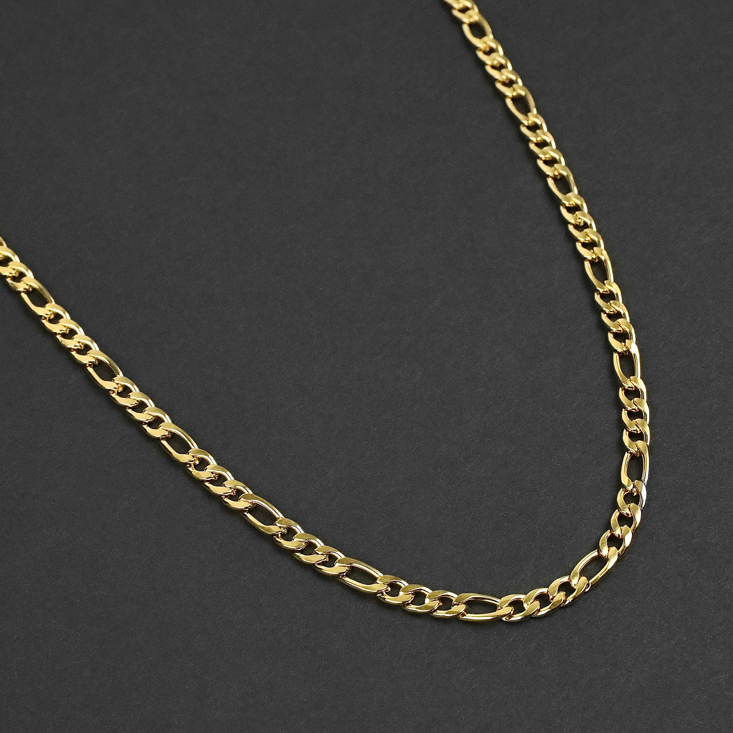 Figaro Chain Necklace - Gold 4.5mm