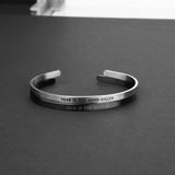 Minimal Cuff Bracelet - Matte Silver 4mm