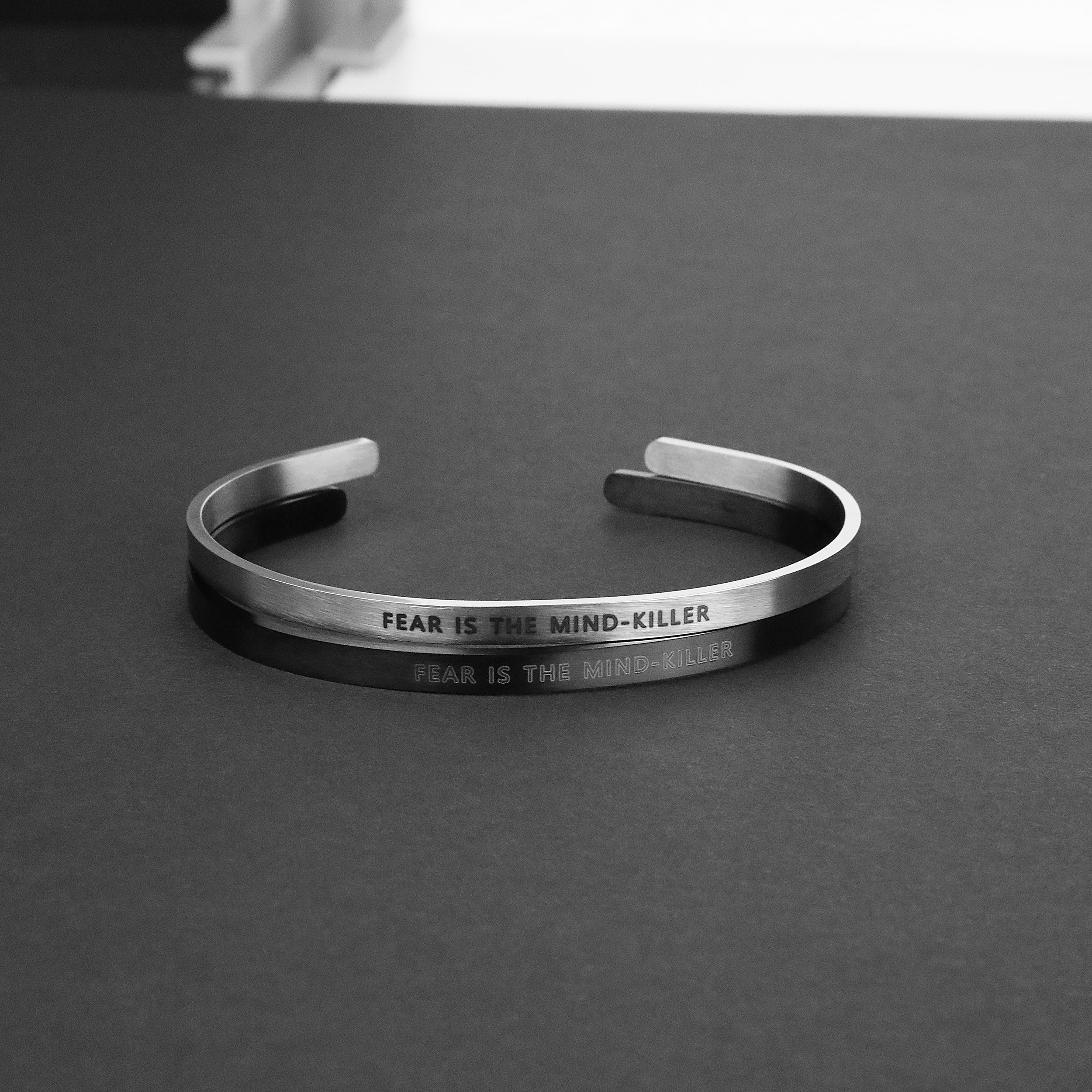 Minimal Cuff Bracelet - Matte Silver 4mm