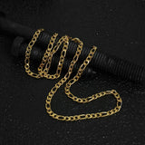 Figaro Chain Necklace - Gold 4.5mm