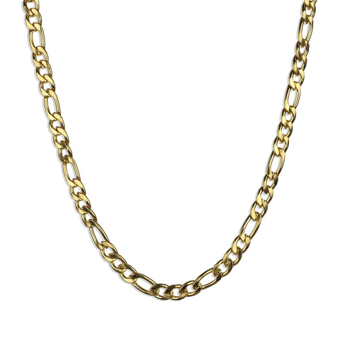 Figaro Chain Necklace - Gold 4.5mm