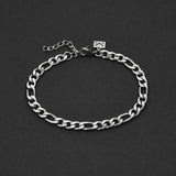 Figaro Chain Bracelet - Silver 6mm