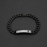 Carbon Fiber Bar Bracelet - Black 9mm