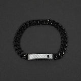 Carbon Fiber Bar Bracelet - Black 9mm