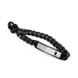 Carbon Fiber Bar Bracelet - Black 9mm