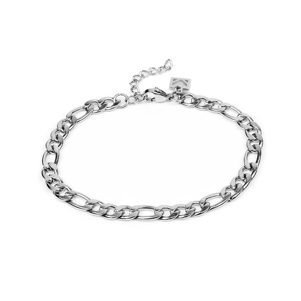 Figaro Chain Bracelet - Silver 6mm