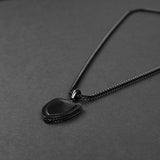 Brim Shield Necklace - Black