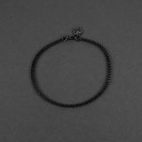 Minimal Franco Chain Bracelet - Black 2.5mm