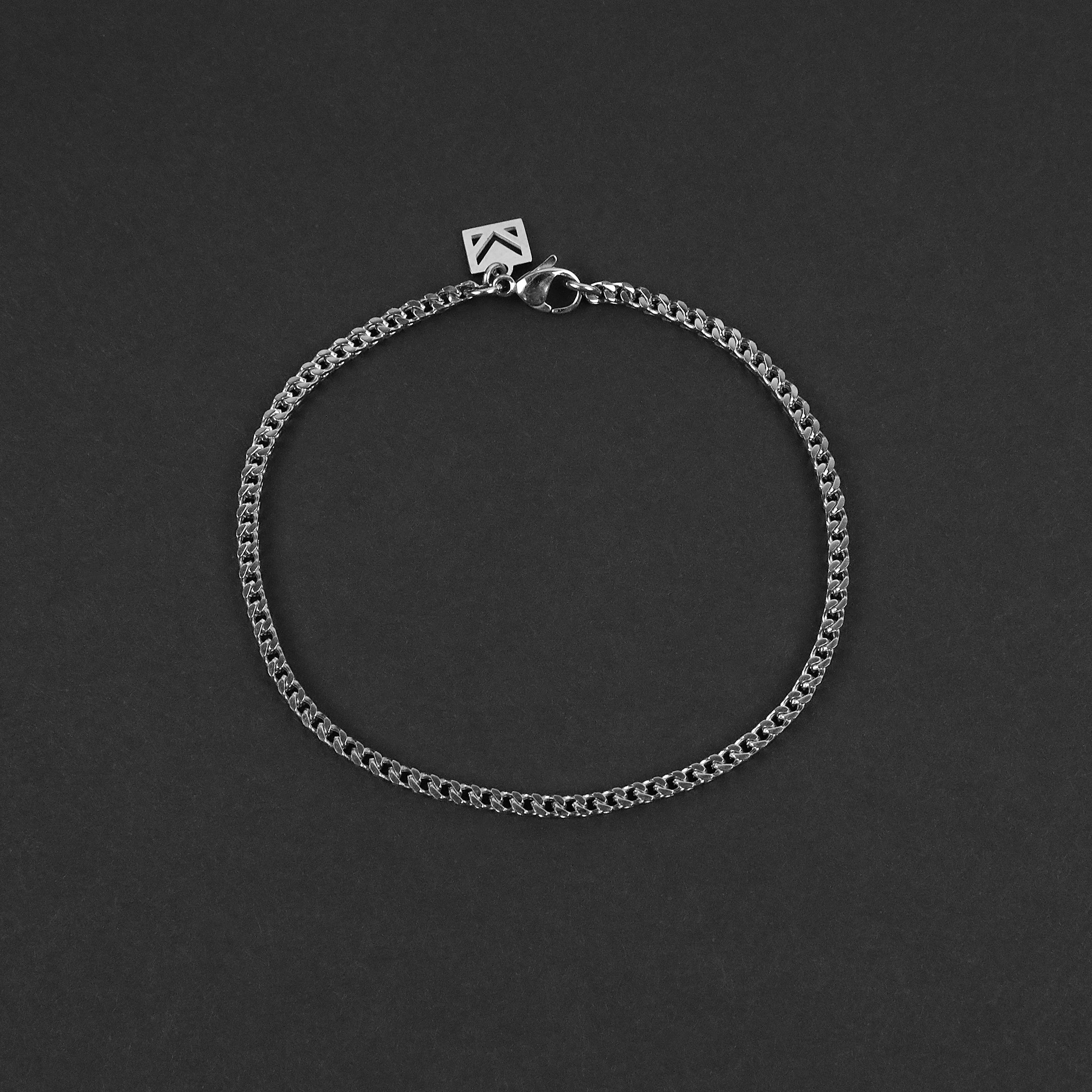 Minimal Franco Chain Bracelet - Silver 2.5mm