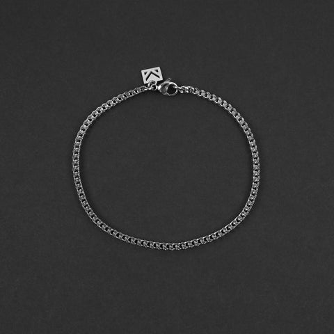 Minimal Franco Chain Bracelet - Silver 2.5mm