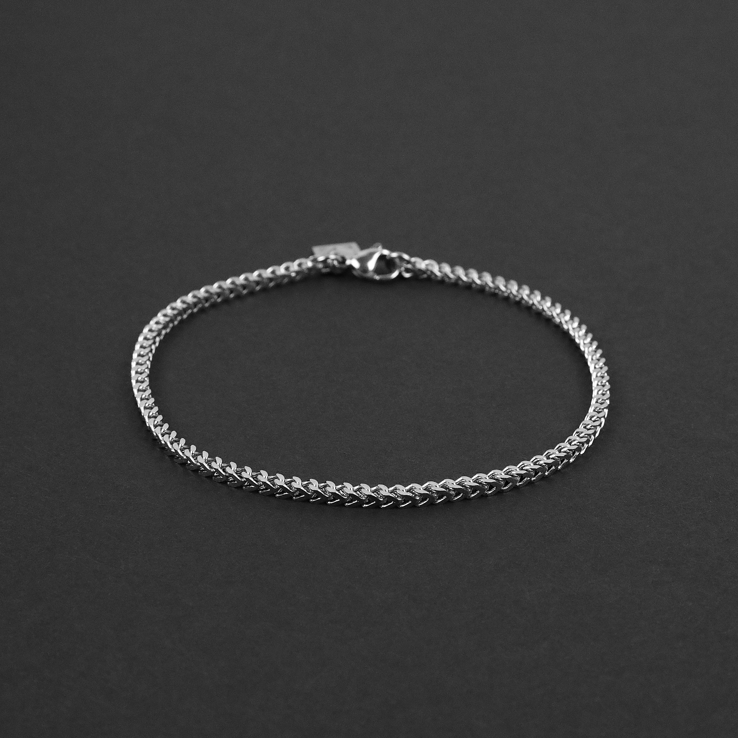 Minimal Franco Chain Bracelet - Silver 2.5mm