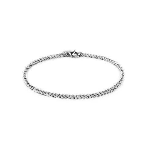 Minimal Franco Chain Bracelet - Silver 2.5mm