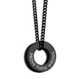 Circle Necklace - Matte Black 22mm