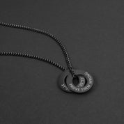 Circle Necklace - Matte Black