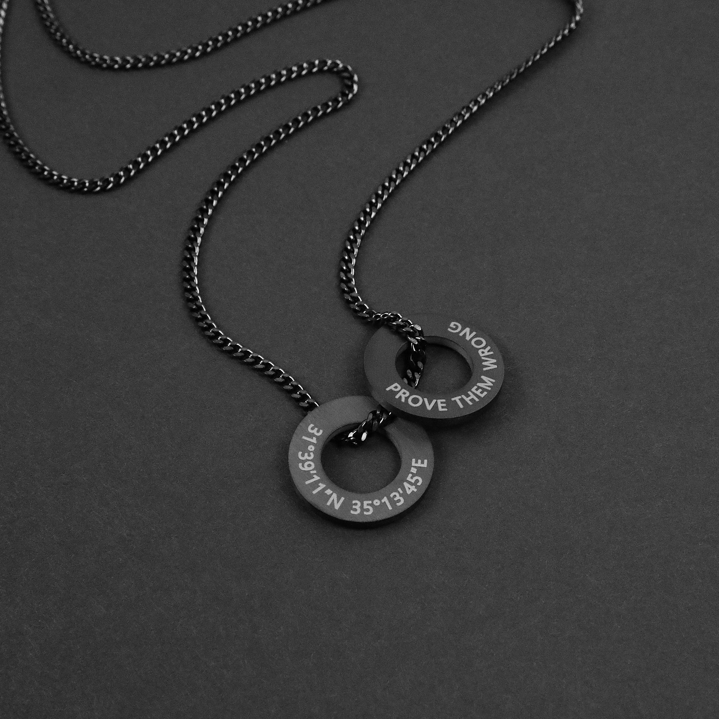 Circle Necklace - Matte Black