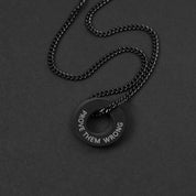 Circle Necklace - Matte Black