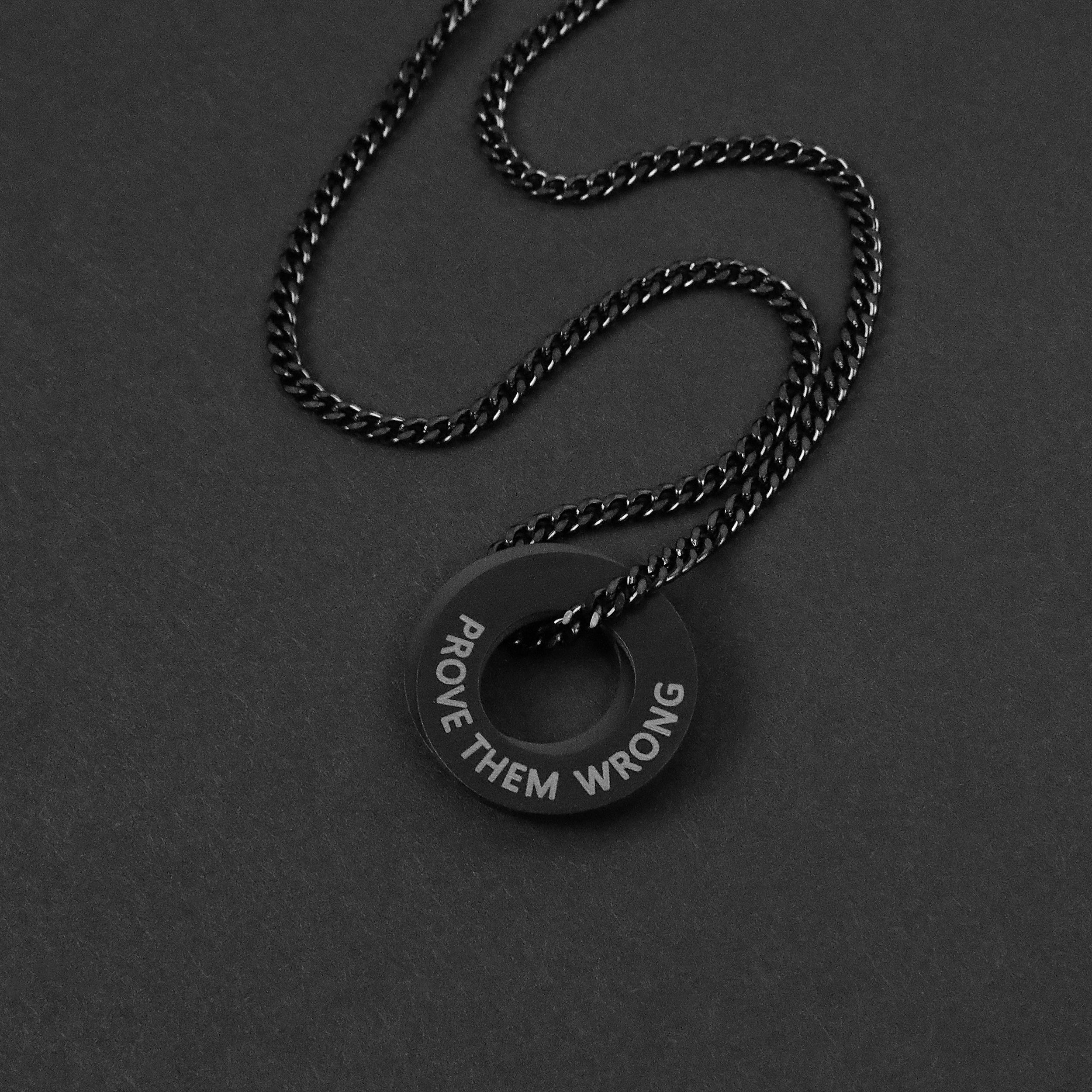 Circle Necklace - Matte Black