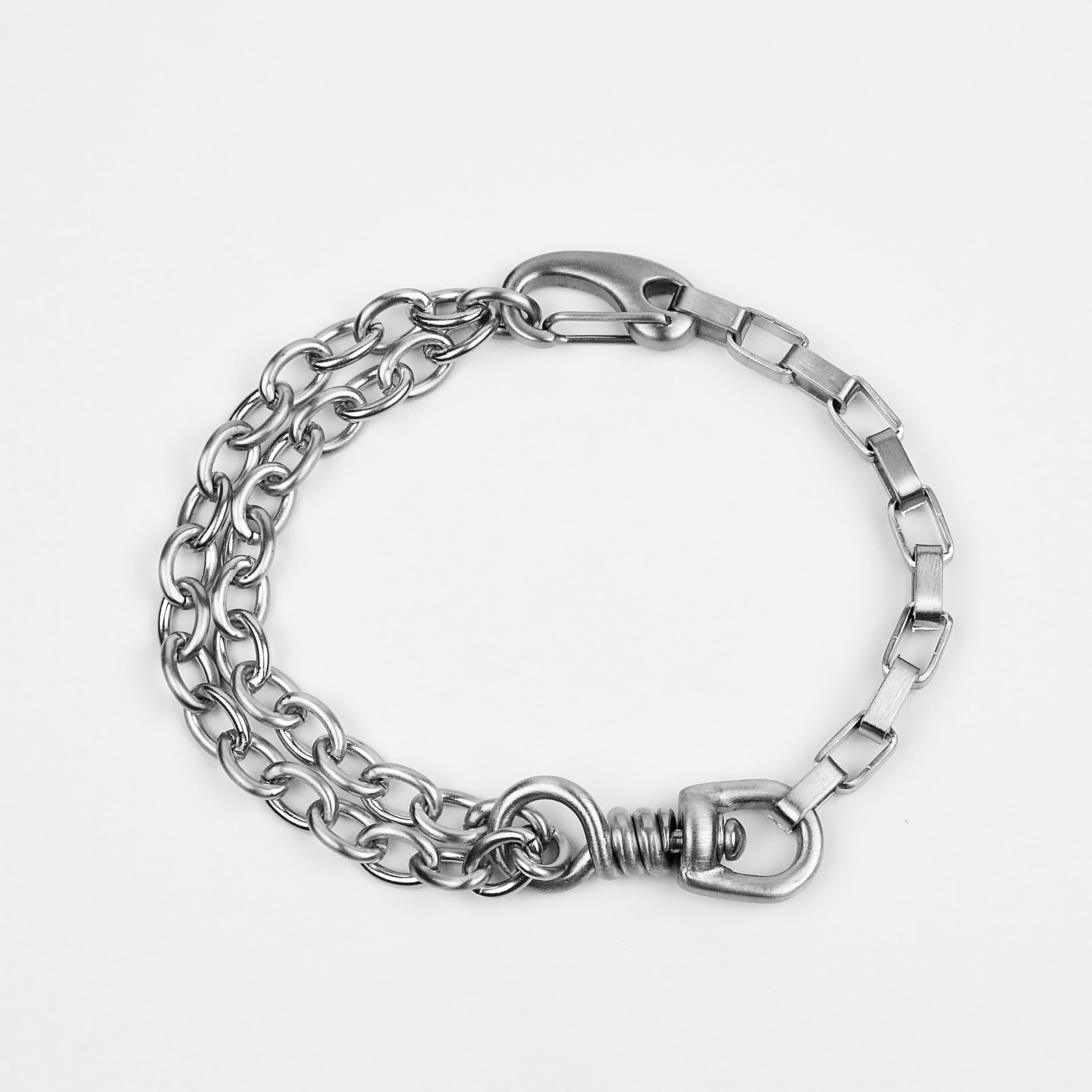 Experiment Chain Bracelet - Matte Silver 12mm