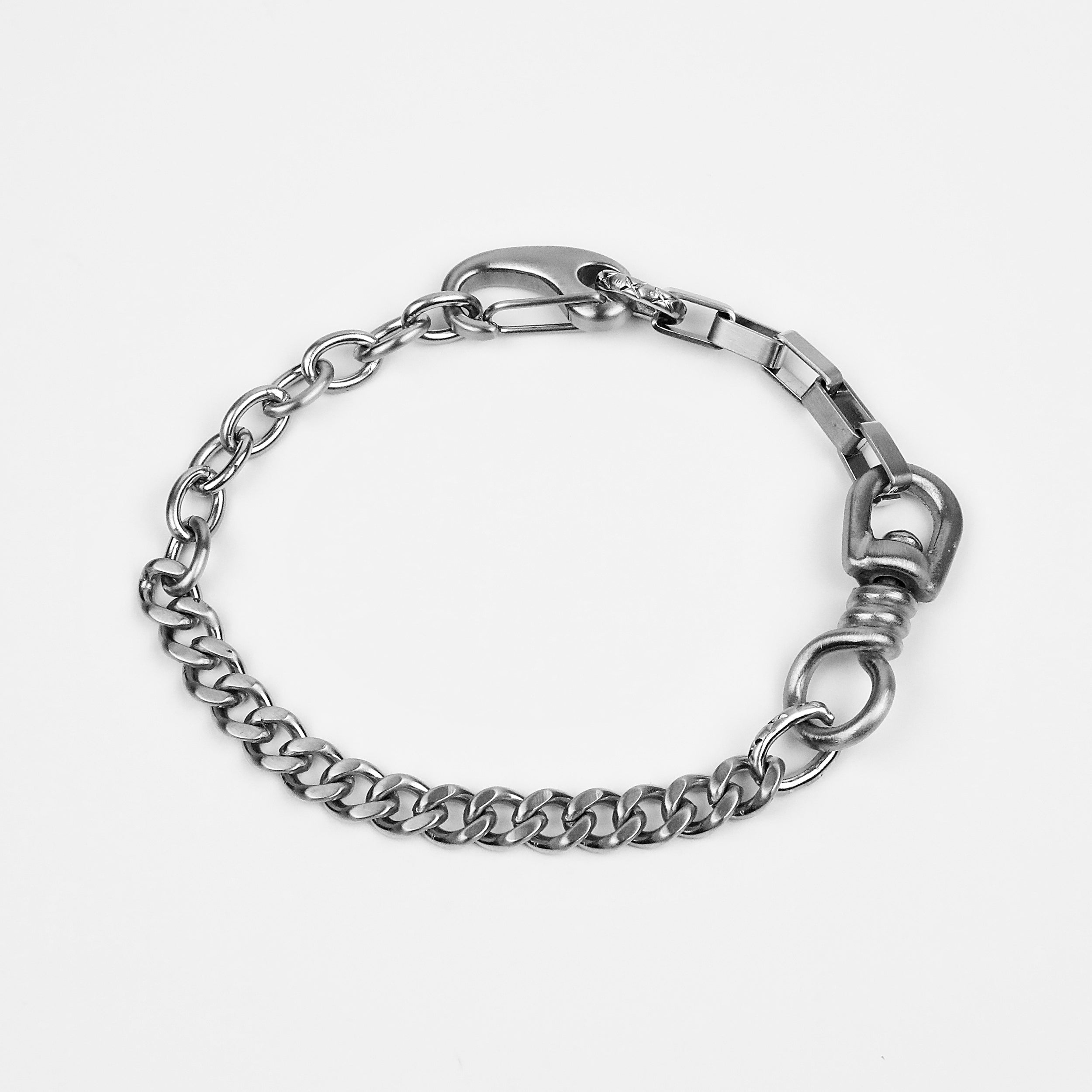 Project Chain Bracelet - Matte Silver 12mm