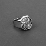 Wolf Signet Ring - Silver