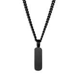 Minimal Bar Necklace - Black