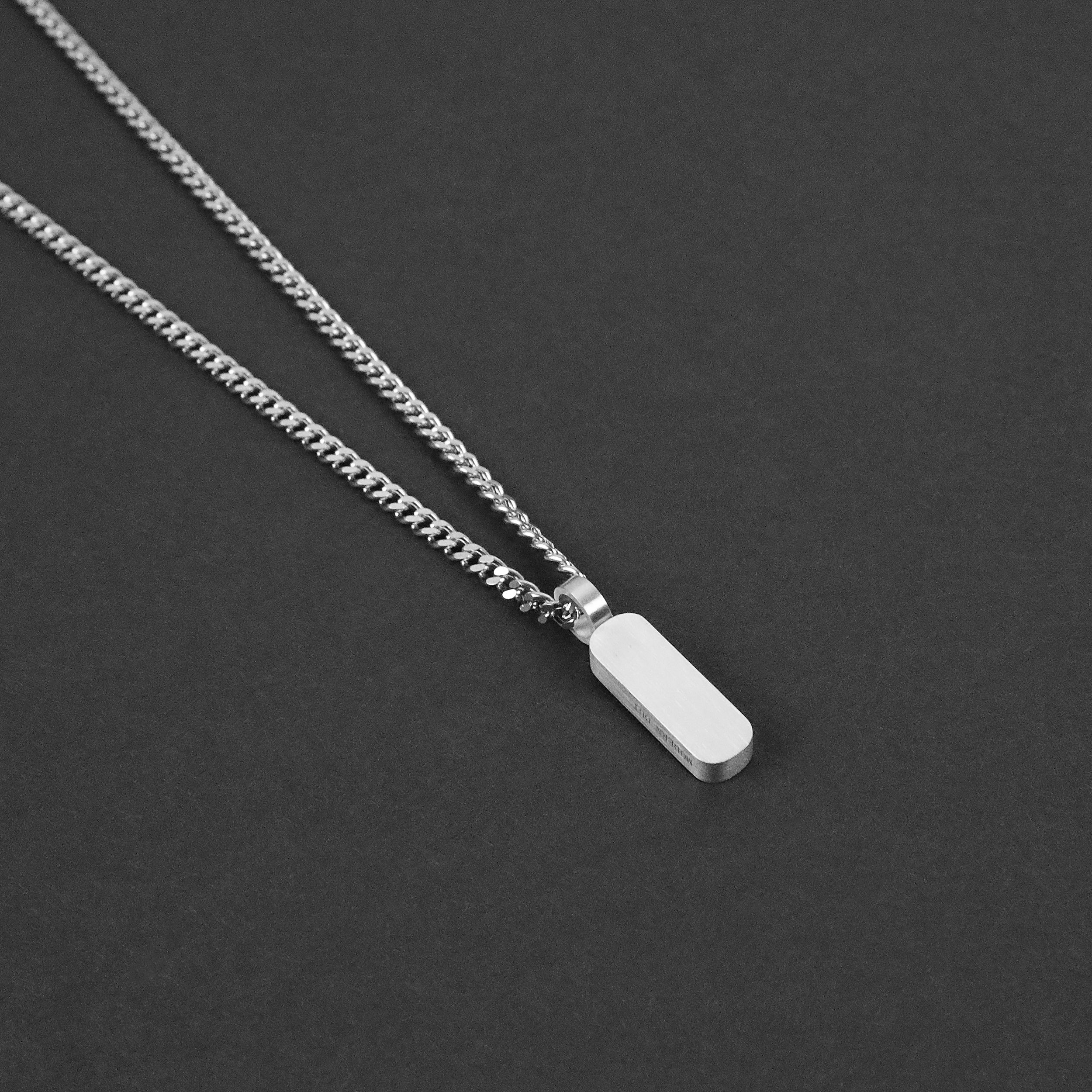 Minimal Bar Necklace - Silver