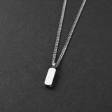 Minimal Bar Necklace - Silver