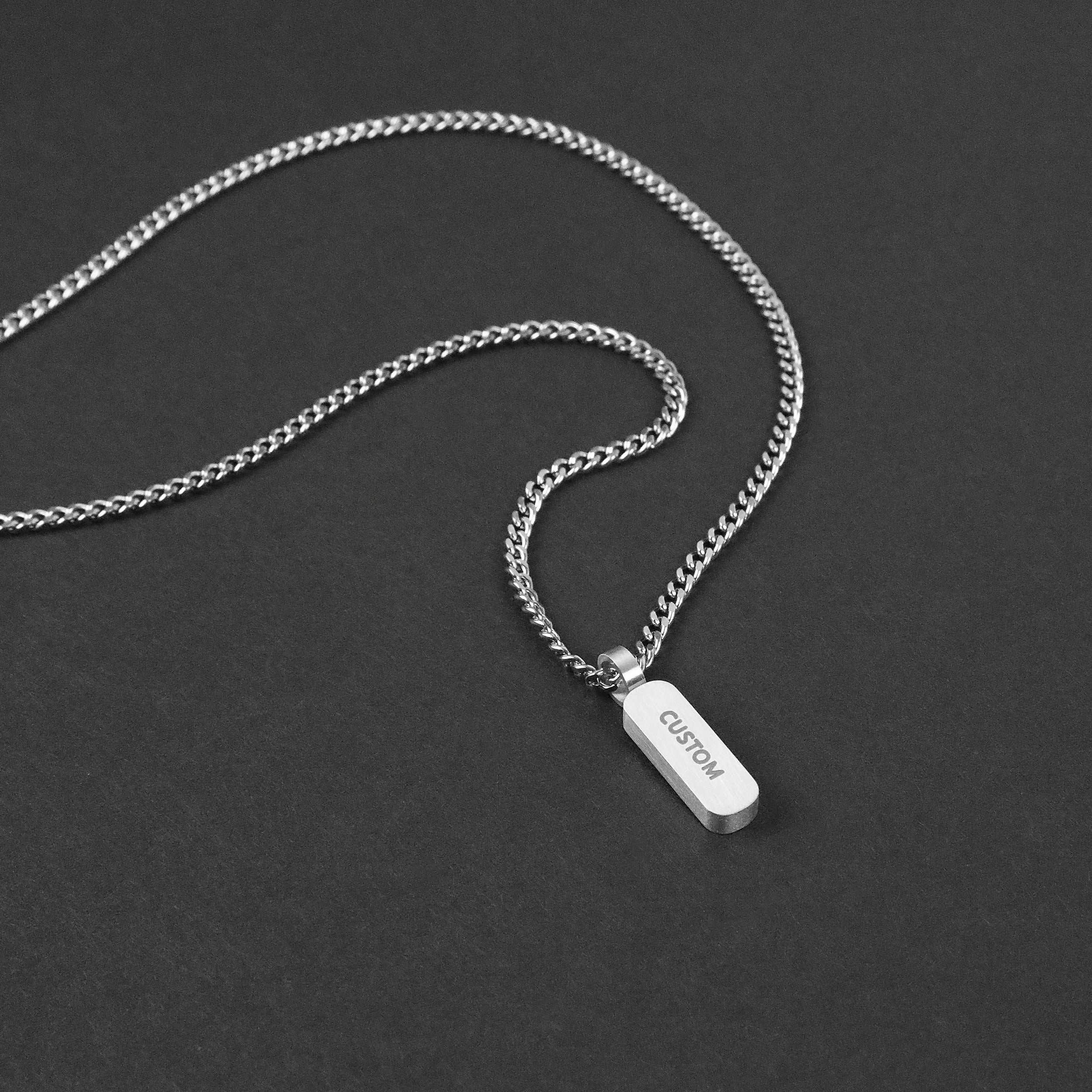 Minimal Bar Necklace - Silver