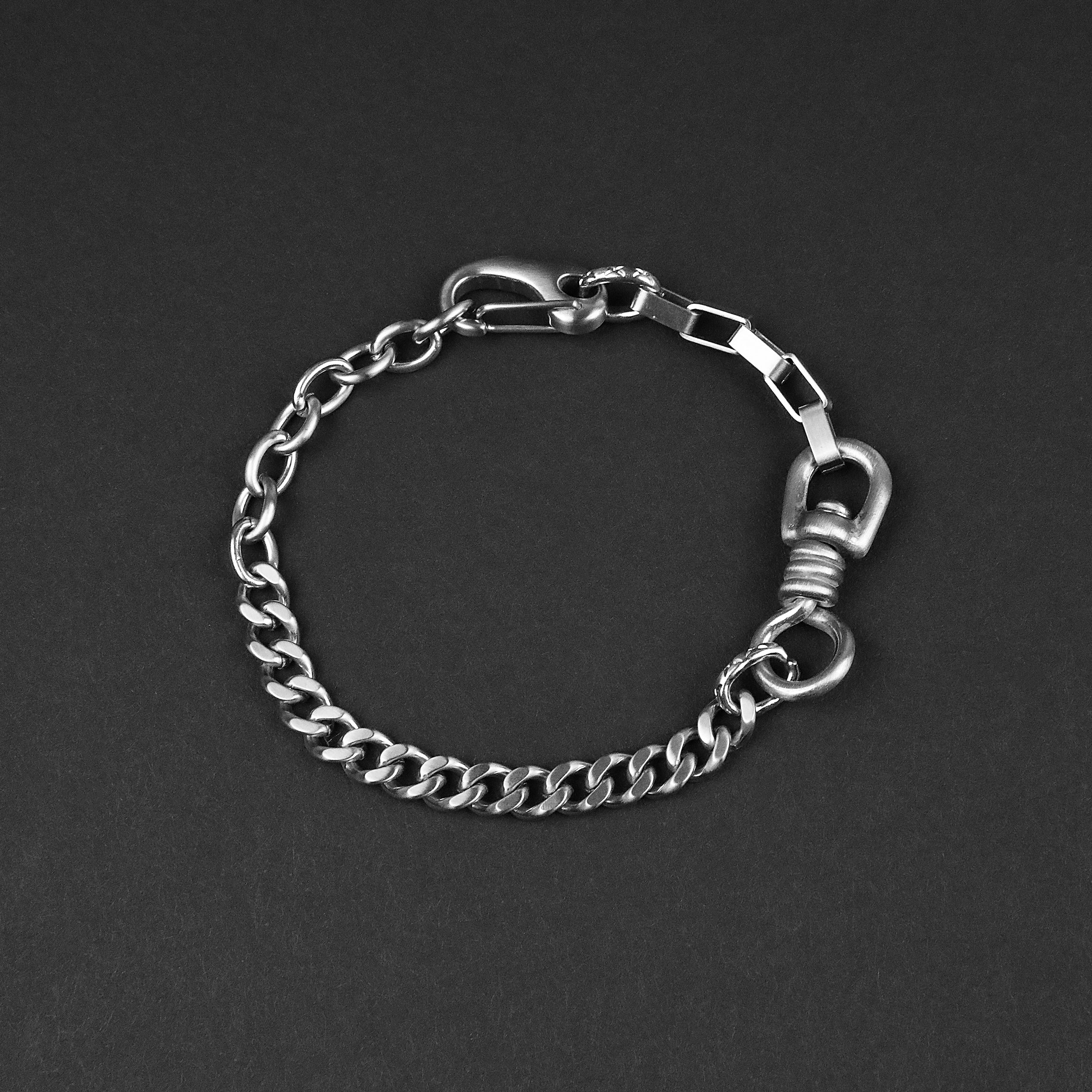 Project Chain Bracelet - Matte Silver 12mm