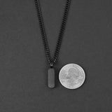 Minimal Bar Necklace - Black