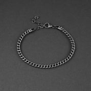 Franco Chain Bracelet - Aged Silver 4mm