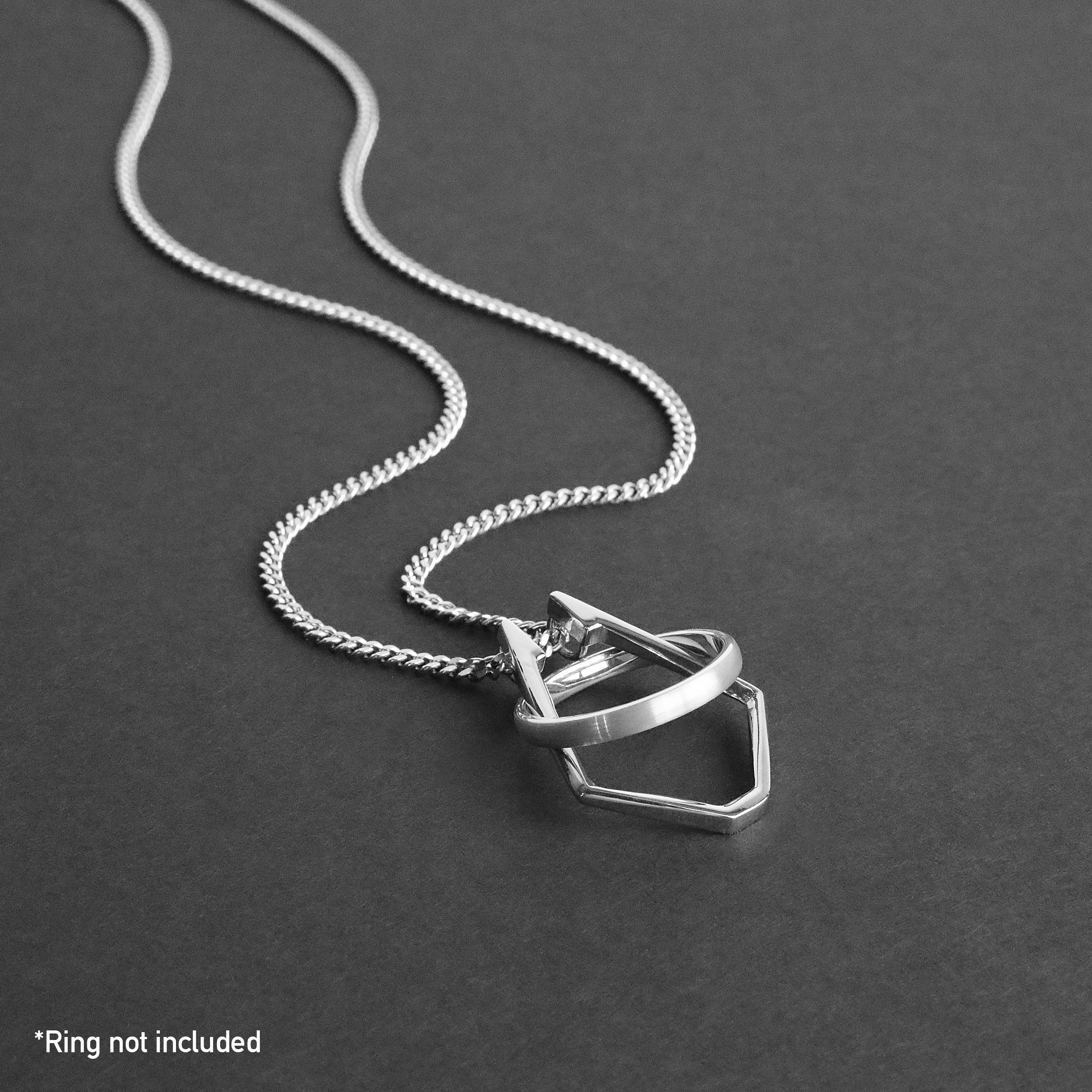 Ring Holder Necklace - Silver