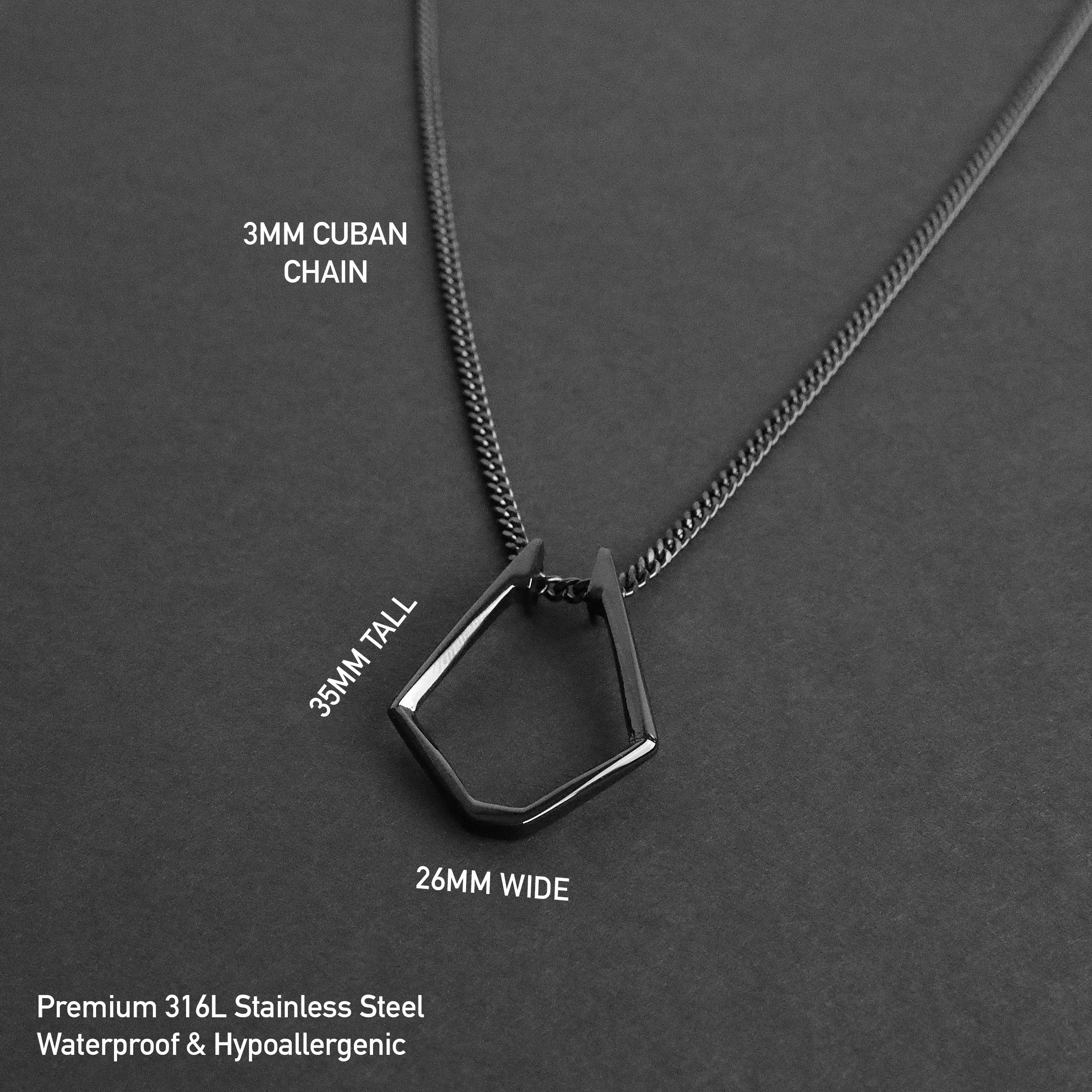 Ring Holder Necklace - Black