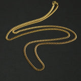 Cuban Chain Necklace - Gold 3mm