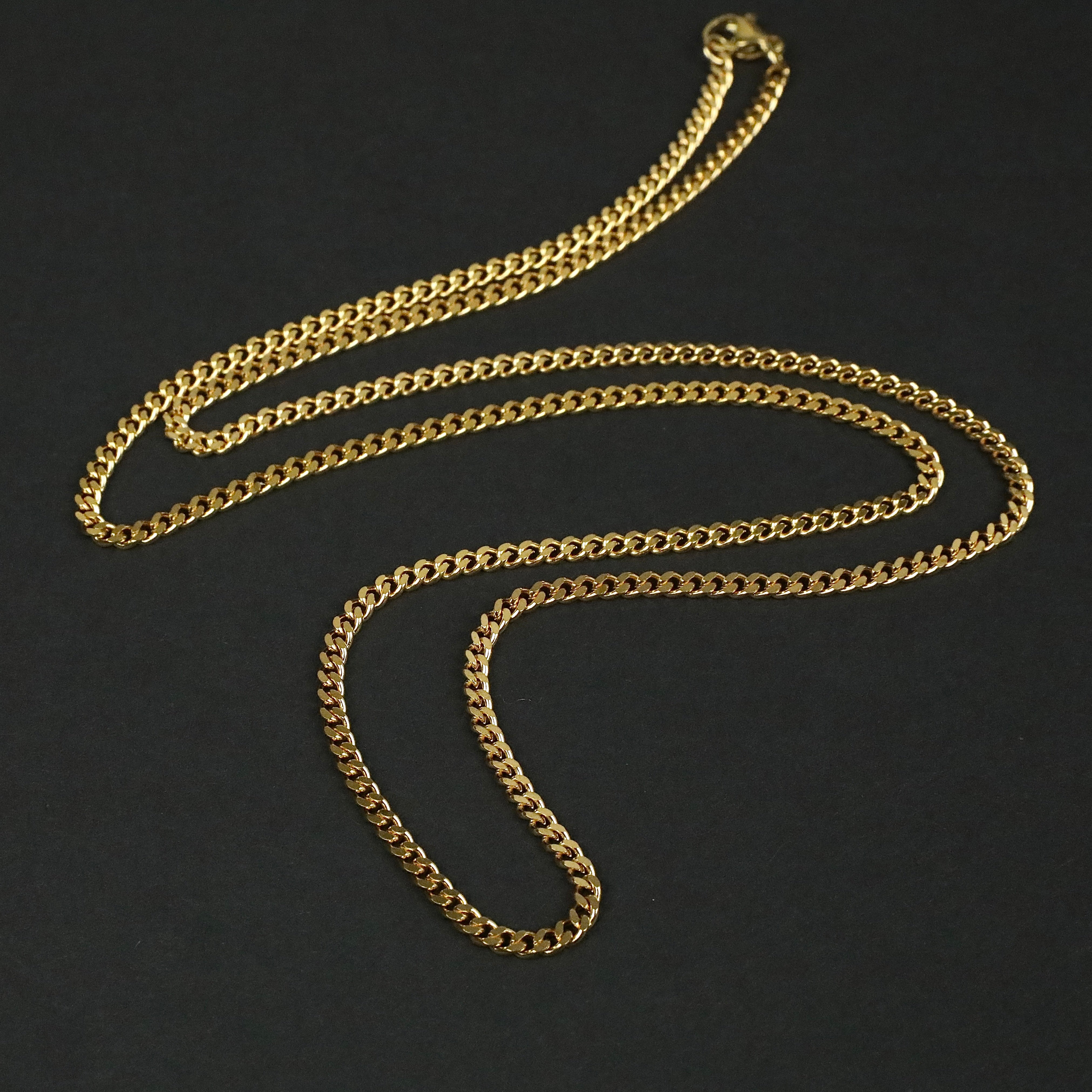 Cuban Chain Necklace - Gold 3mm