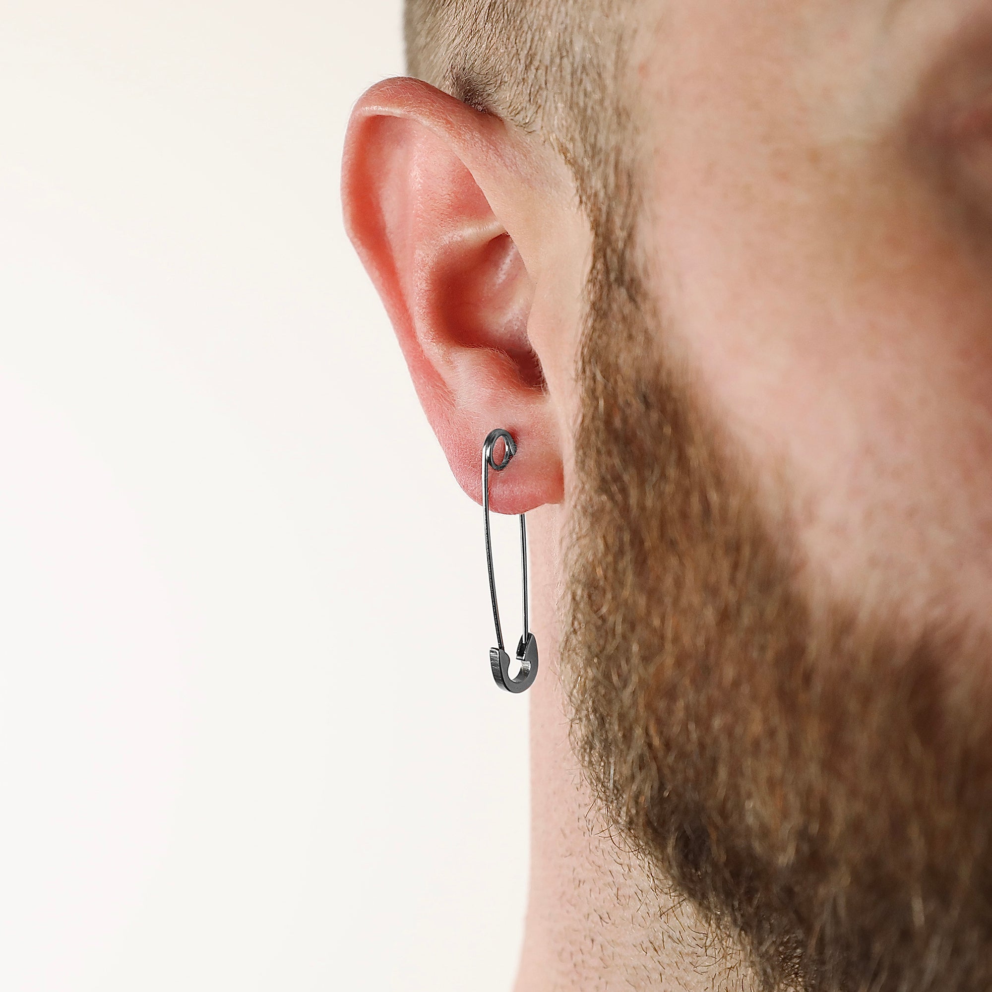 Mens safety 2025 pin earring