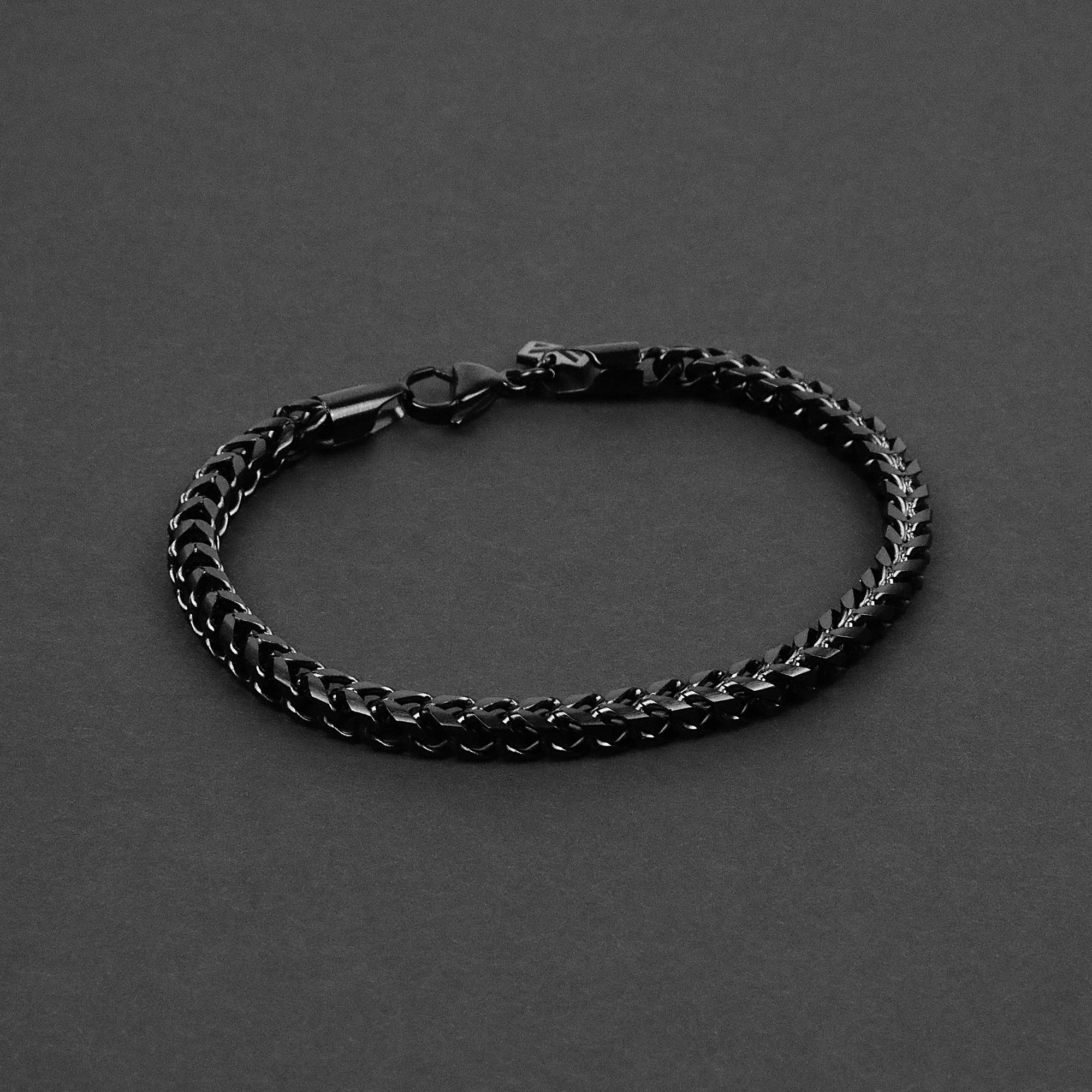 Classic Franco Chain Bracelet - Black 5mm