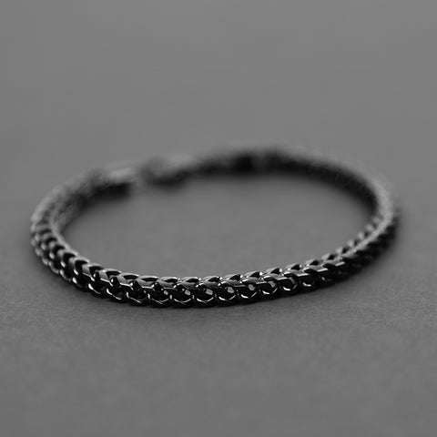 Classic Franco Chain Bracelet - Black 5mm