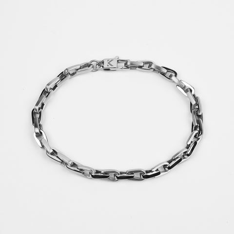 Horseshoe Link Chain Bracelet - Silver 5mm