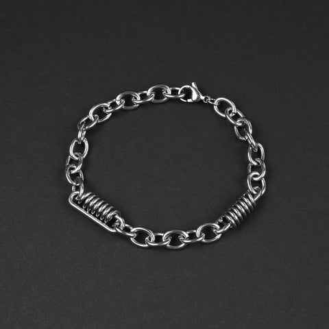 Glitch Chain Bracelet - Silver 7mm