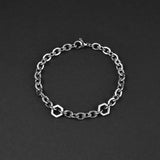 Hex Chain Bracelet - Silver 6mm