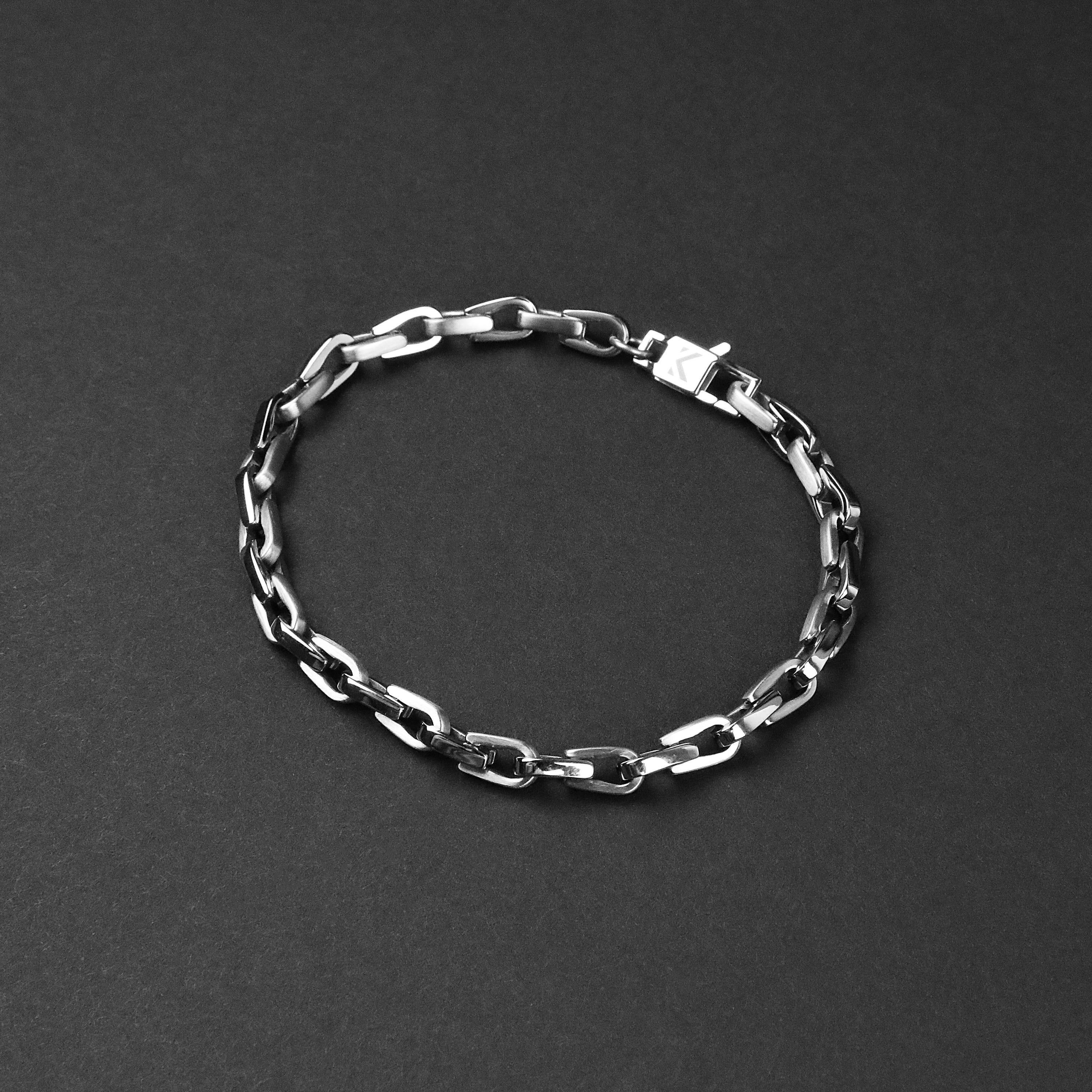 Horseshoe Link Chain Bracelet - Silver 5mm