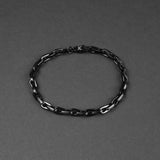 Horseshoe Link Chain Bracelet - Black 5mm