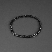 Horseshoe Link Chain Bracelet - Black 5mm