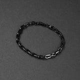 Horseshoe Link Chain Bracelet - Black 5mm