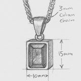 Envy Necklace - Silver x Green