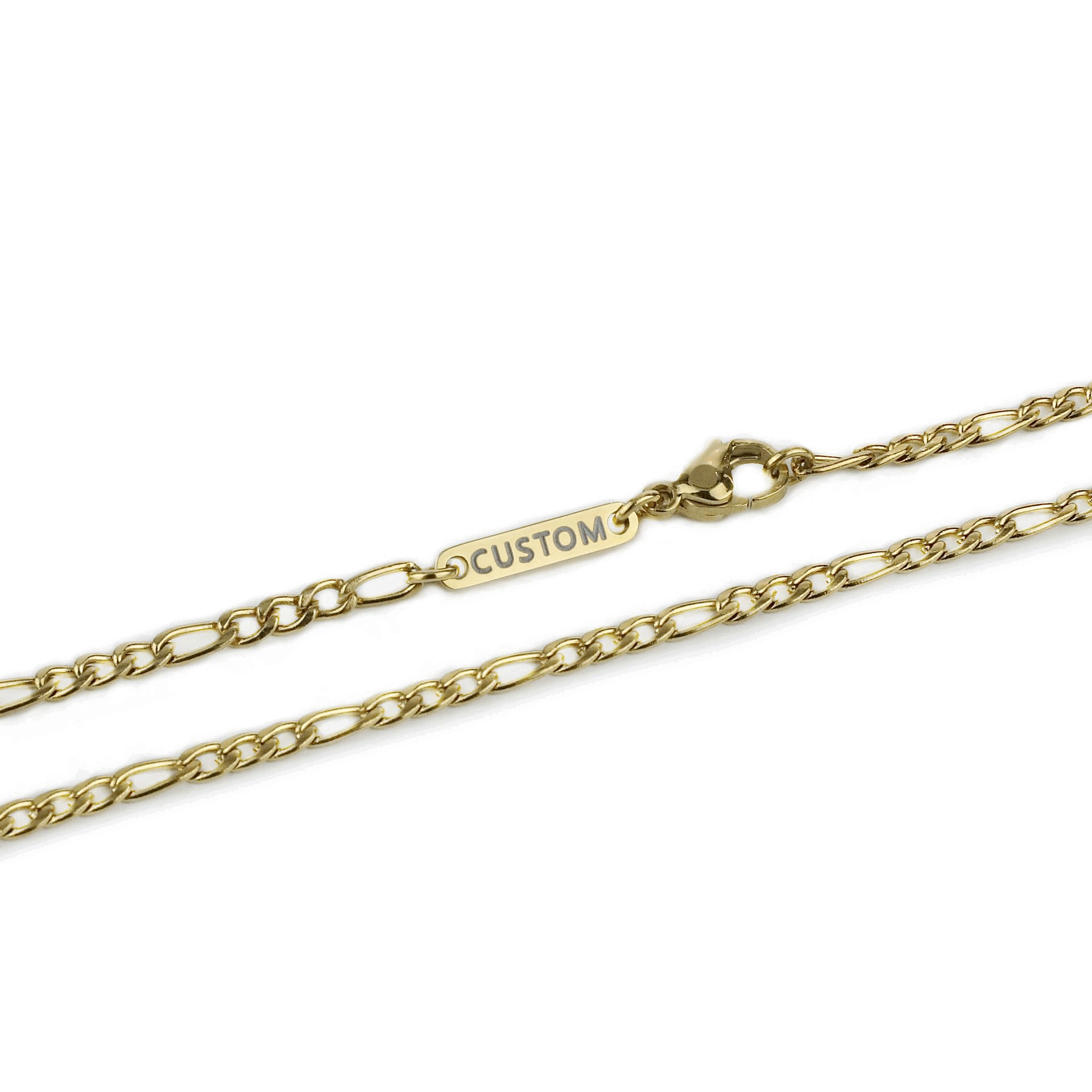Personalized Figaro Chain - Gold 3mm