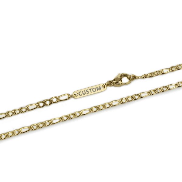 Personalized Figaro Chain - Gold 3mm