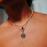 Envy Necklace - Silver x Green