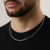 Personalized Figaro Chain - Silver 3mm